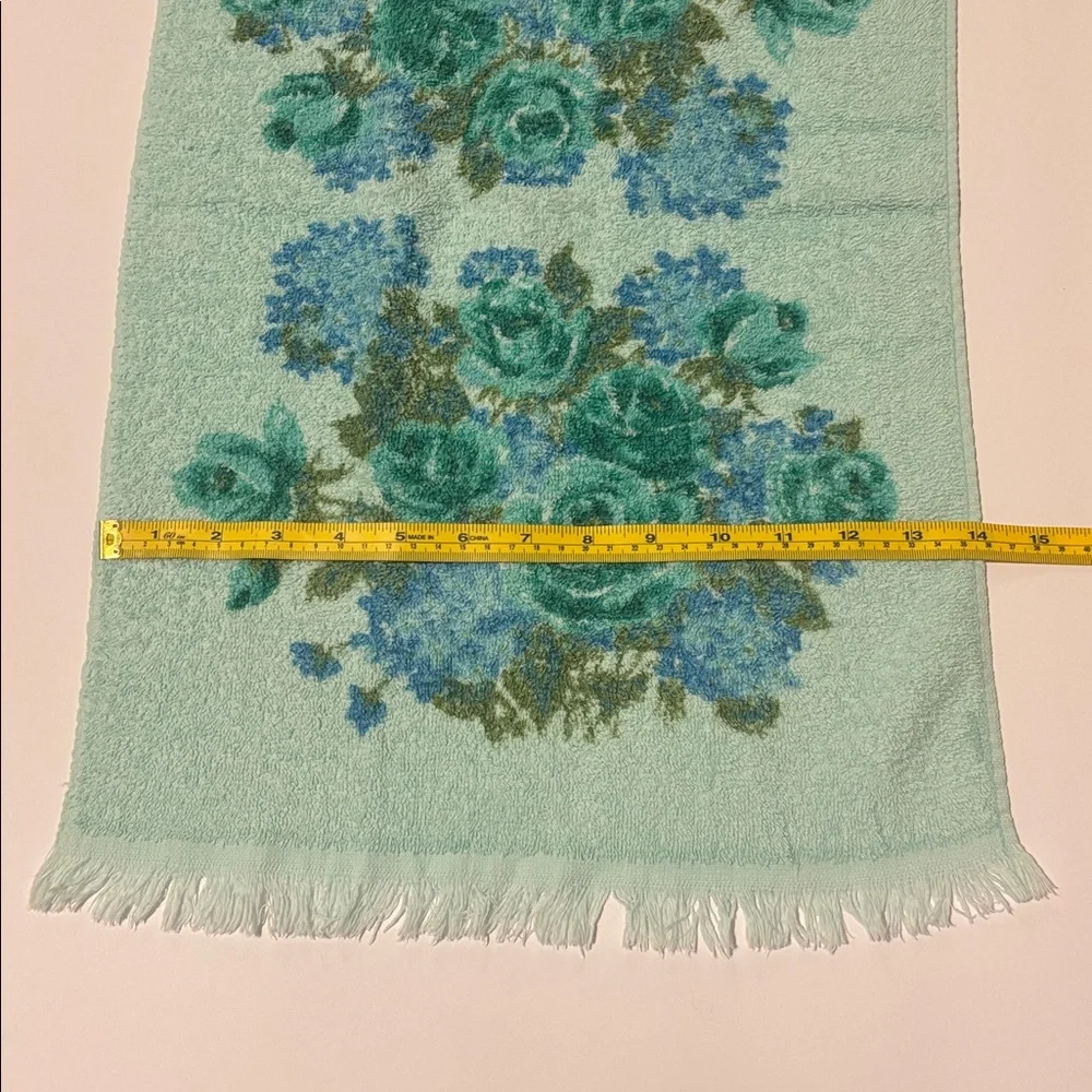 Sears All Cotton Made in USA Floral Hand Towels Set of Two
